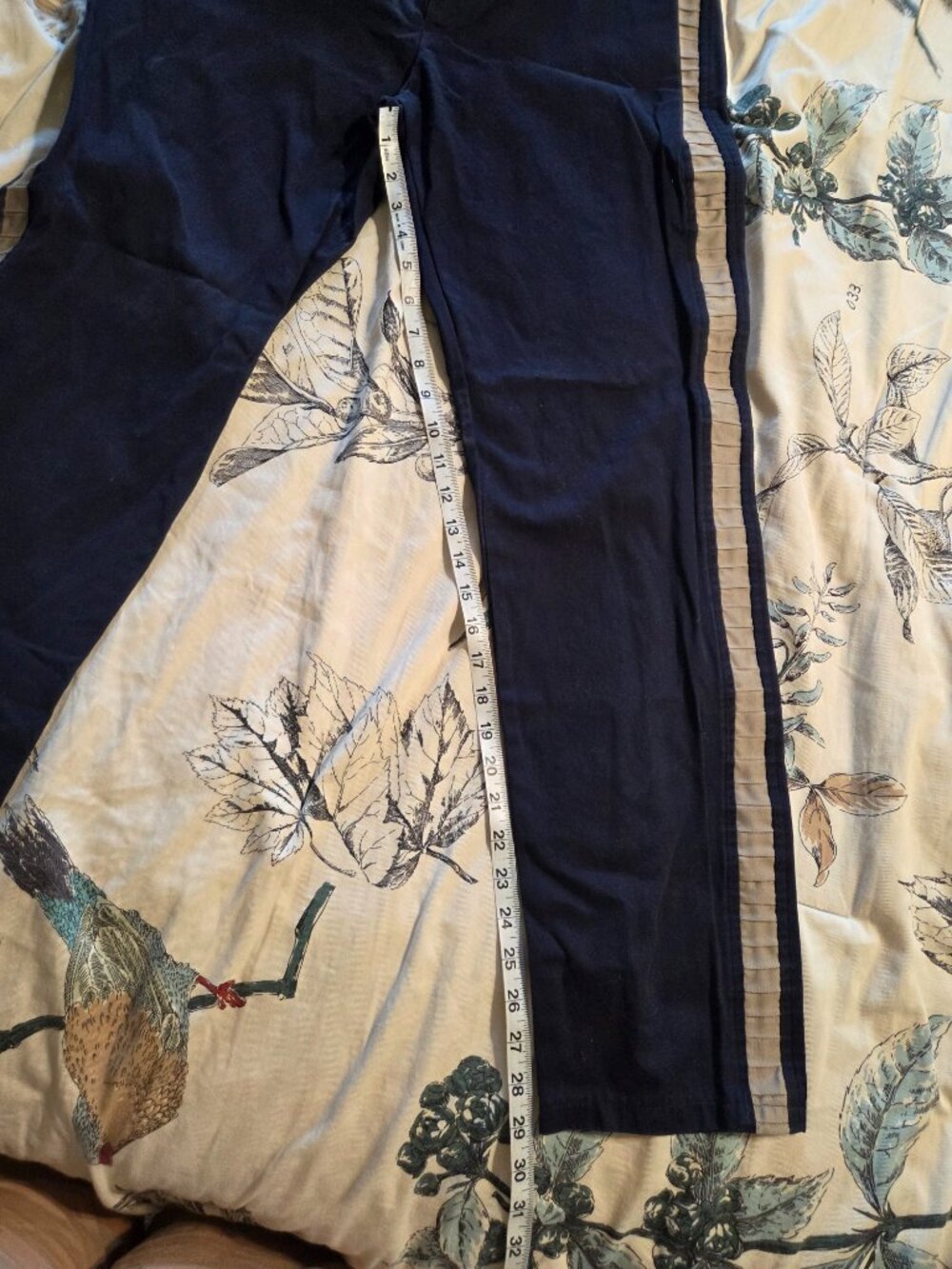 Han Solo Costume Pants Men's Navy Pants with Gray Stripe - Picture 4 of 4